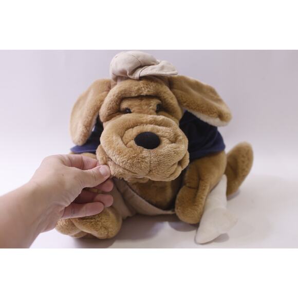 1981, Wrinkles, Dog, Hand Puppet, Plush, Soft Toy, Vintage, ~ 251013-WH 1368 - Picture 2 of 4